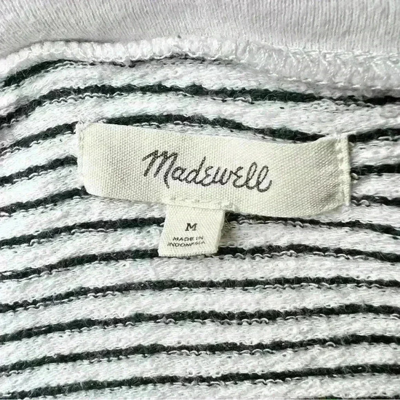 Madewell Women’s Terry Raglan Sweatshirt in Stripe Size Medium - Picture 12 of 13